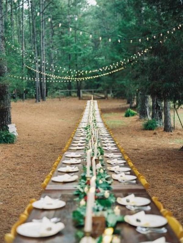 decor table mariage exterieur en bois 